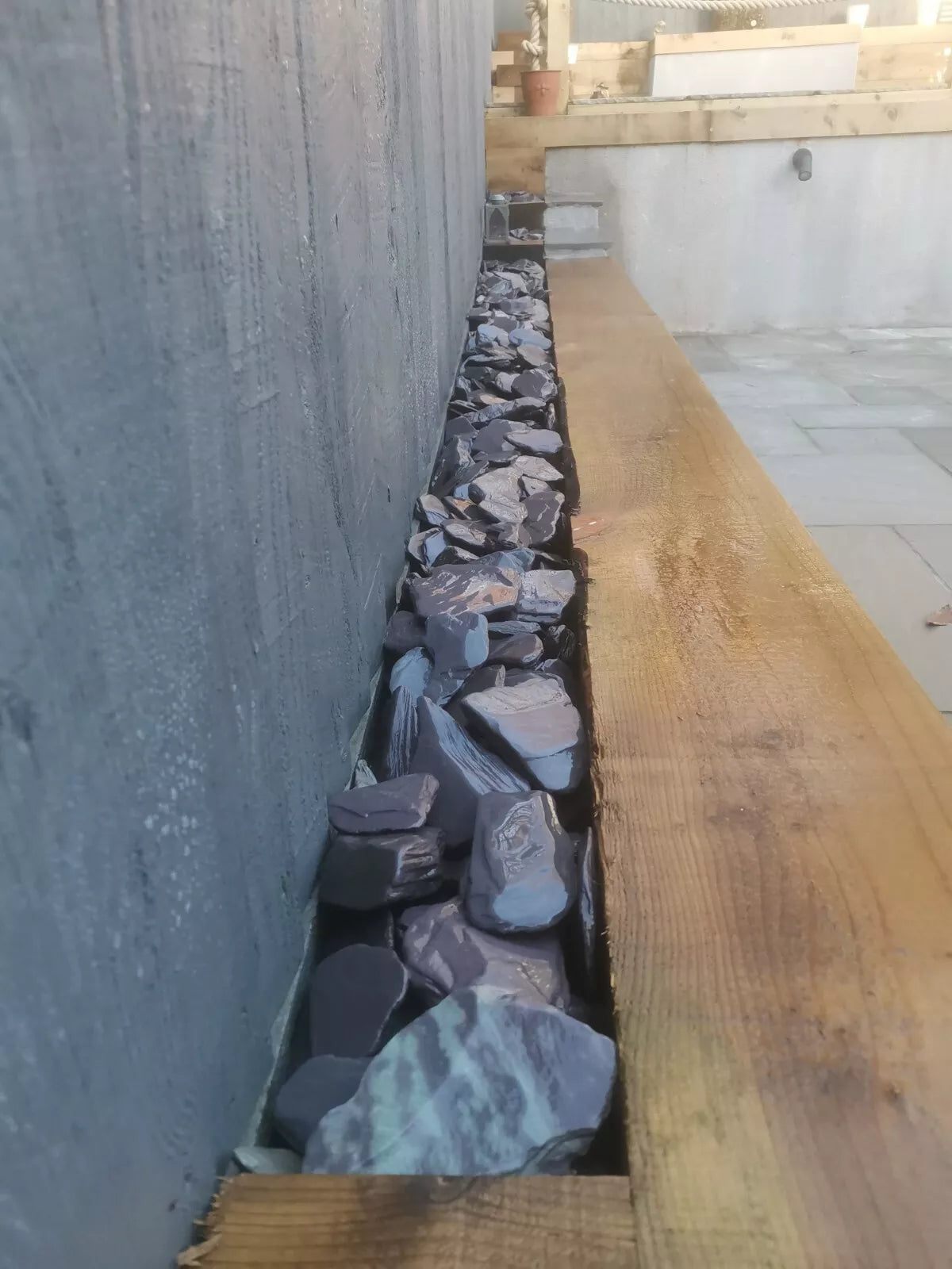 Blue Tumbled Decorative Slate Paddle Stones