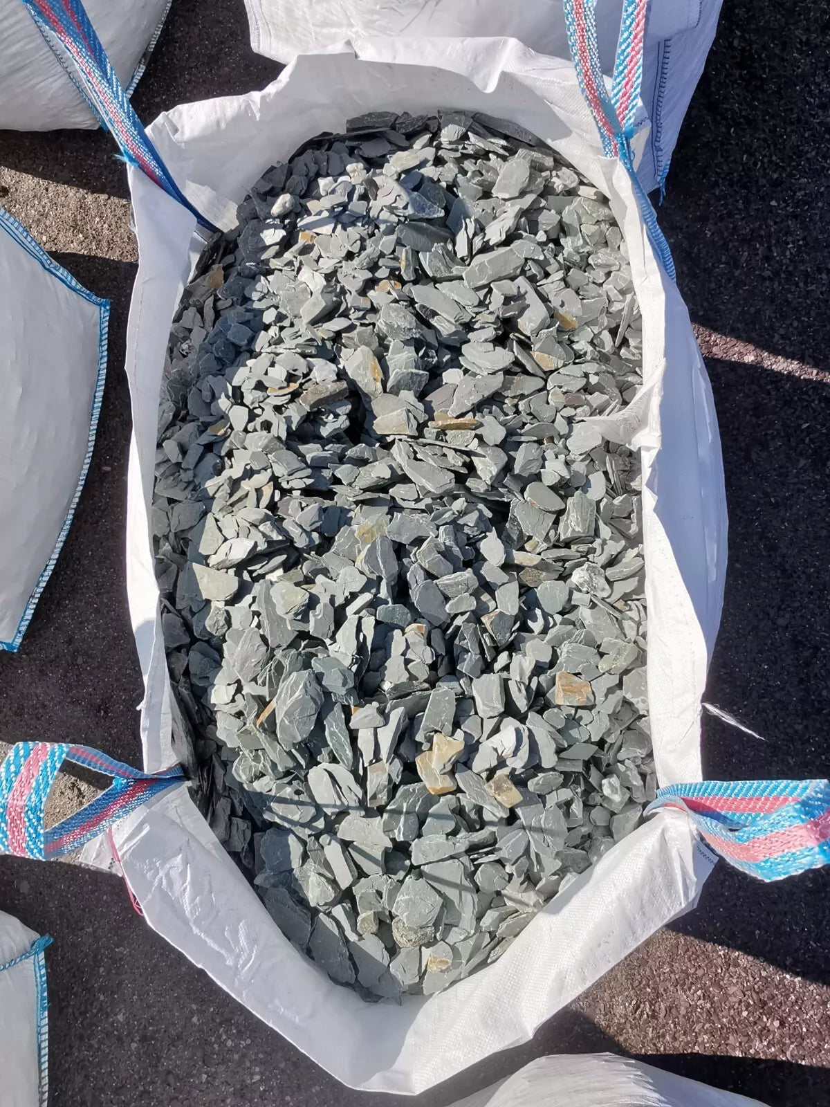 GREEN SLATE CHIPPINGS 40mm.DECORATIVE STONE AGGREGATES