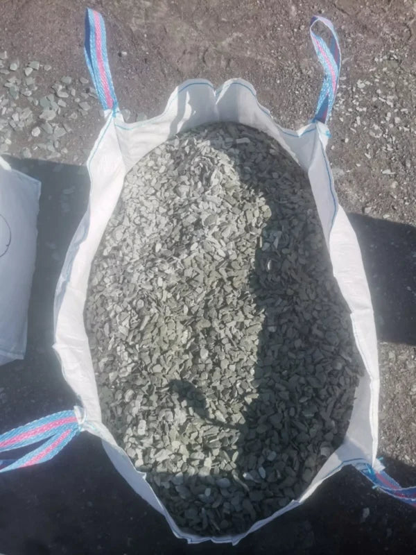 GREEN WELSH SLATE CHIPPINGS 20mm.DECORATIVE SLATE AGGREGATES