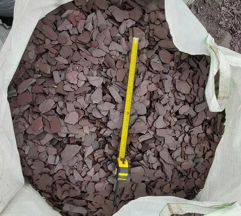 PLUM SLATE CHIPPINGS 40mm DECORATIVE STONE AGGREGATES