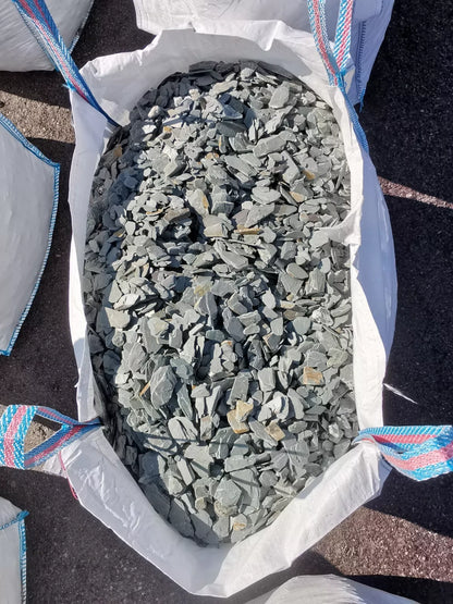 GREEN SLATE CHIPPINGS 40mm.DECORATIVE STONE AGGREGATES