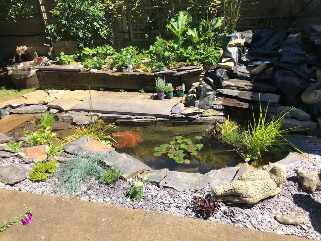 Rustic Snowdonia Slate Rockery - Purple Green and Rust Red