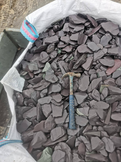 Blue Tumbled Decorative Slate Paddle Stones