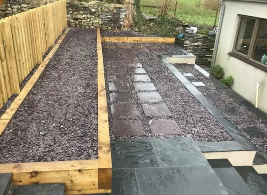 PLUM SLATE CHIPPINGS 20mm DECORATIVE STONE AGGREGATES