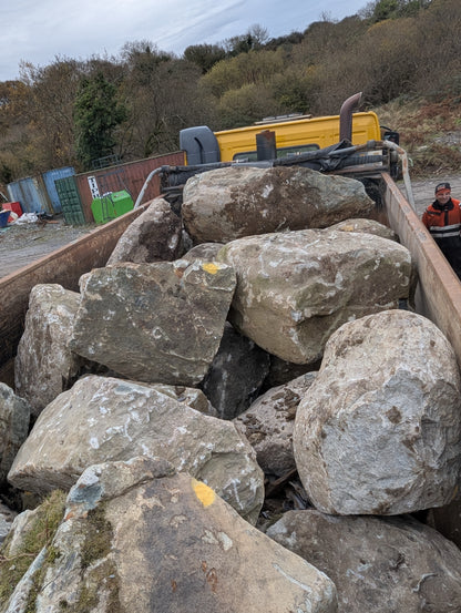 800kg - 1 tonne Large Glacial Boulders for Garden Features, Rockery Features, Water Features