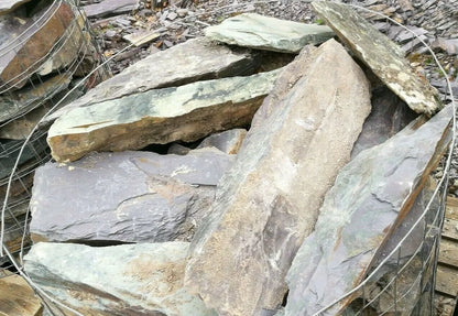 Rustic Snowdonia Slate Rockery - Purple Green and Rust Red