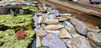 Rustic Snowdonia Slate Rockery - Purple Green and Rust Red