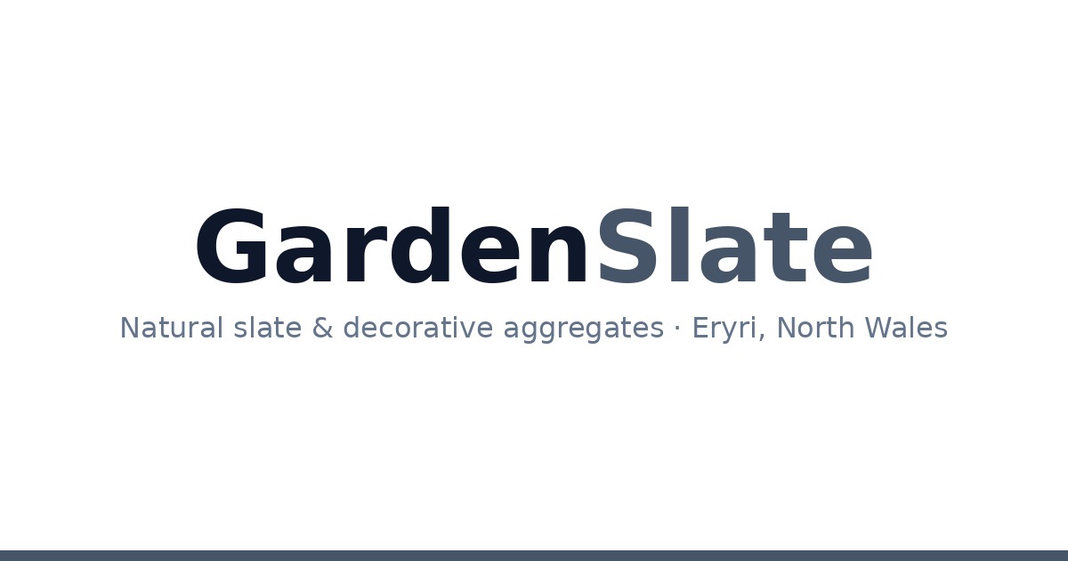 GardenSlate e-commerce homepage for a North Wales garden materials supplier, built by Touray Solutions